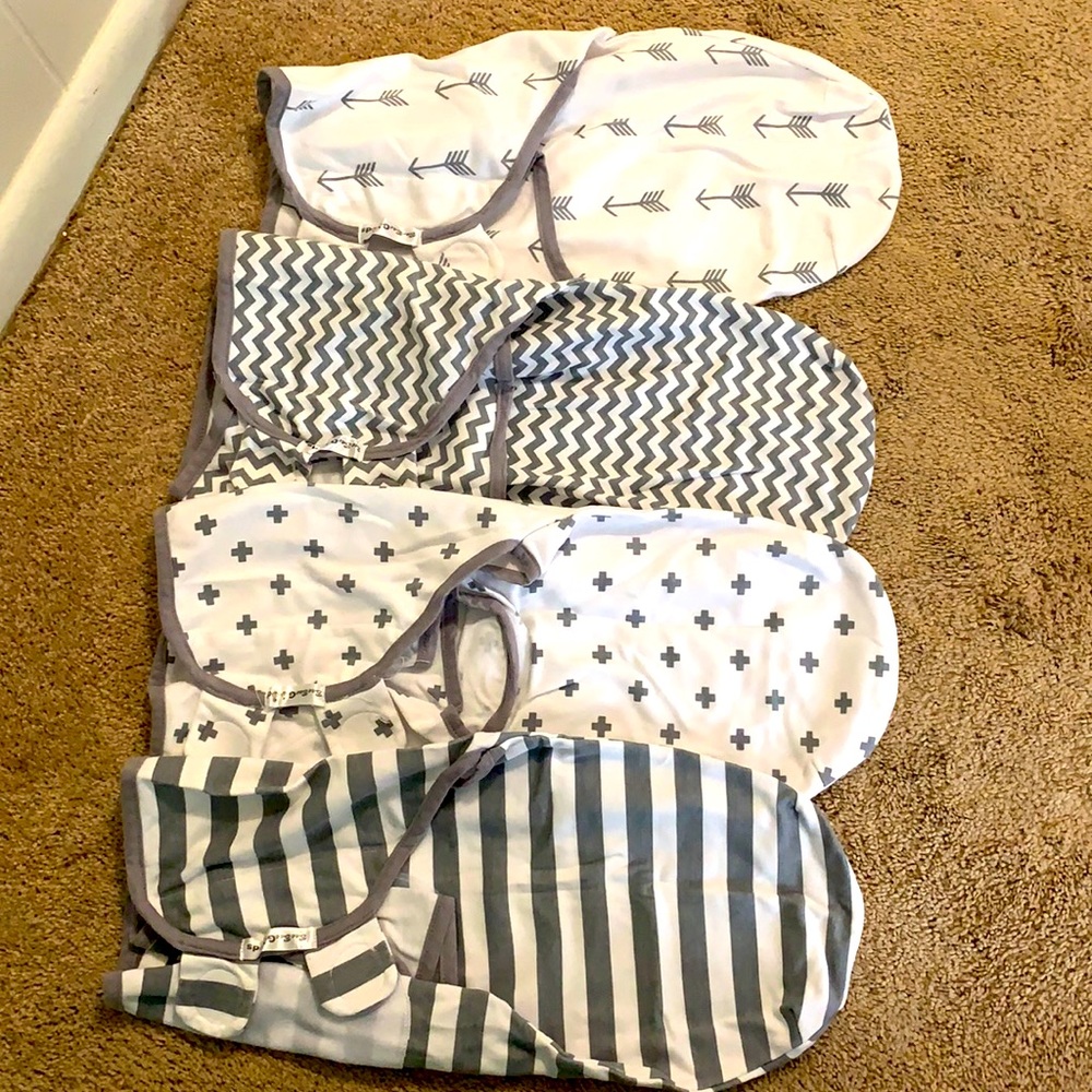 *NEW* Adjustable infant swaddle blankets bundle
